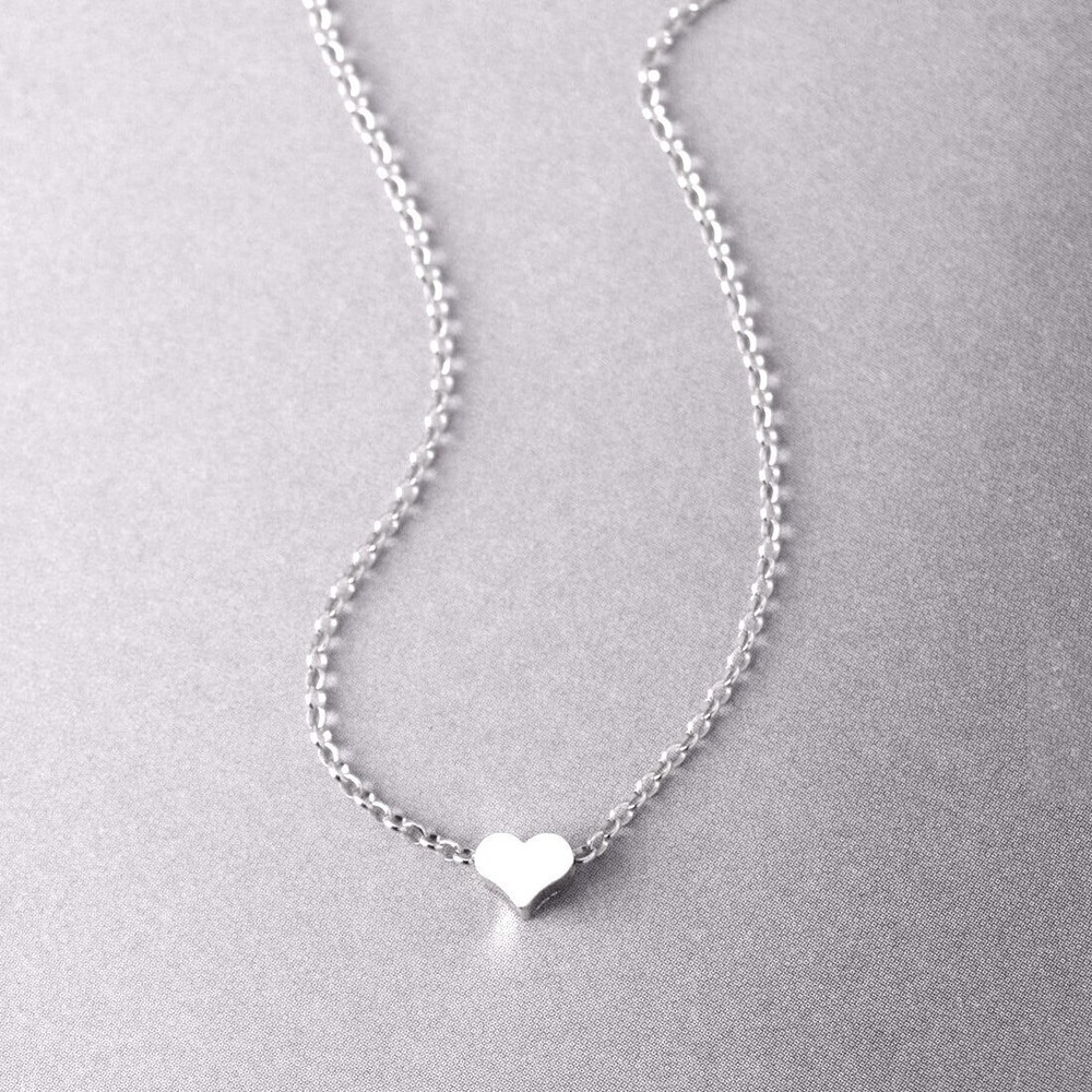 New Boutique Heart Pendant Necklace  Silver Dainty Minimalist Coquette Gift